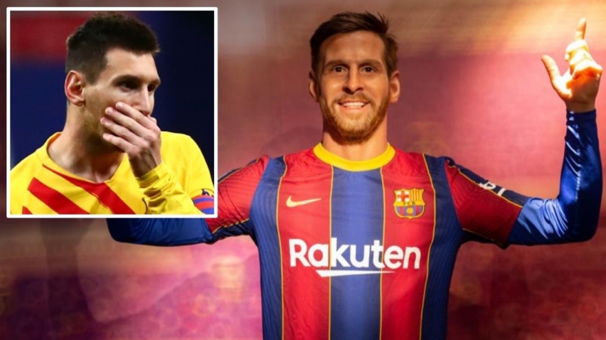 Tượng sáp Messi "gây bão" trên mạng xã hội